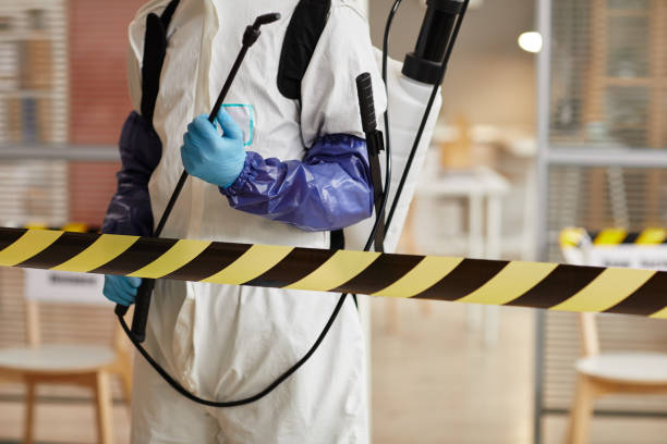 Professional Biohazard Cleanup technician working in Keasbey, NJ